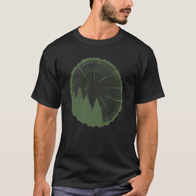 T-shirt Mode extérieure Style Dark Green Gorpcore (Devant)