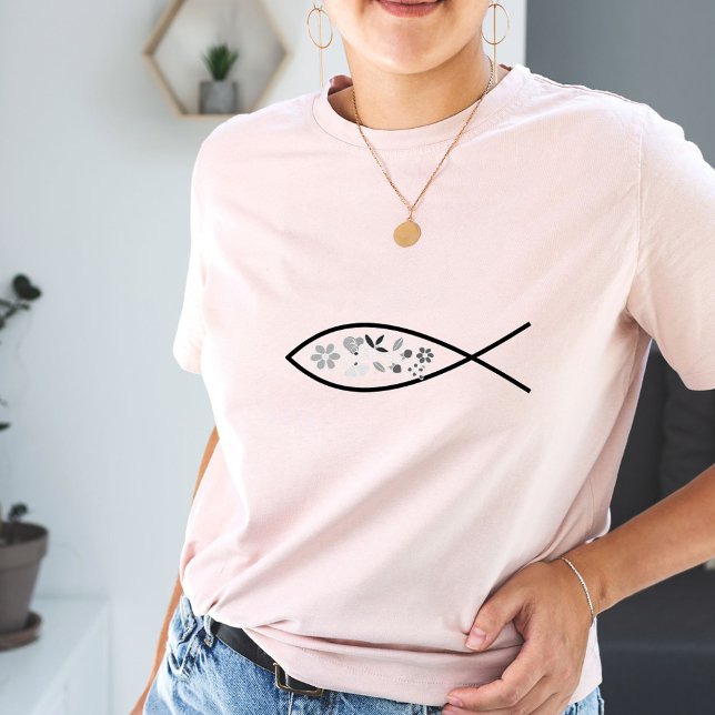 T-shirt Mode femme Ayasha Fish Logo Poisson Rose Femme (Women's Fashion Ayasha Fish Logo Pink Womens T-Shirt)