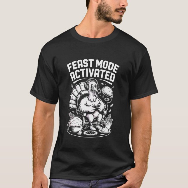 T-shirt Mode Festin Activé Jeu de Dindon Drôle (Devant)
