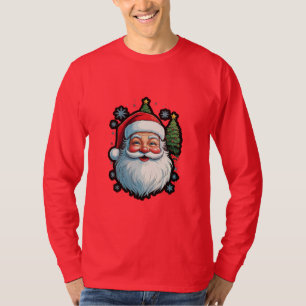 T-shirt "Mode festive : Père Noël, Neige et Arbre de Noël
