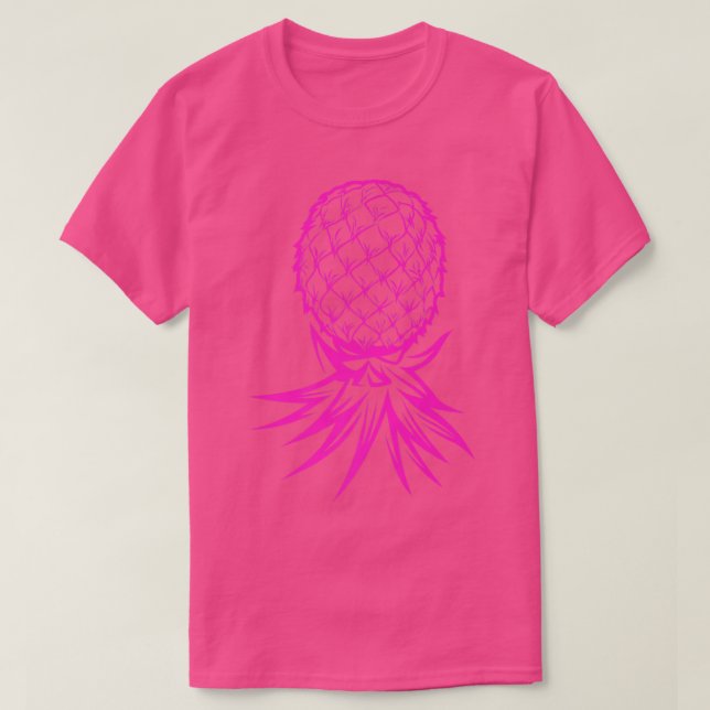 T-shirt Mode Fête Ananas à l'envers Échangiste Vanilla S (Design devant)