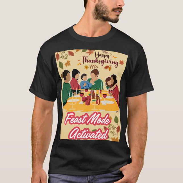 T-shirt Mode Fête de Thanksgiving Activé (Devant)