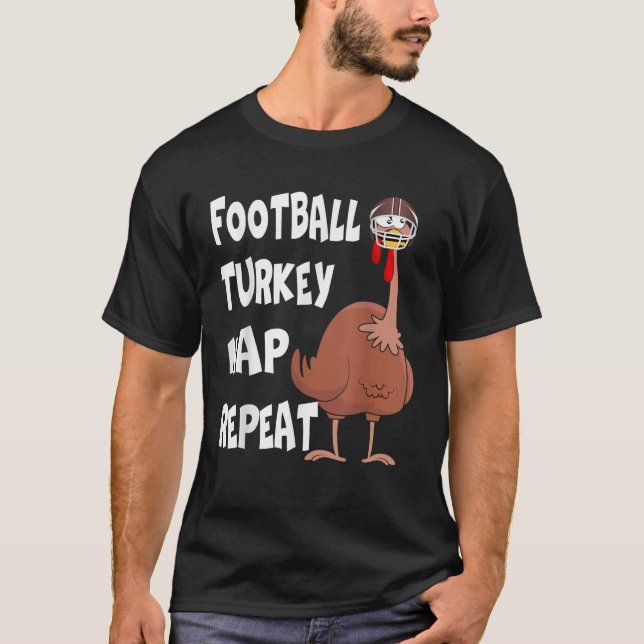 T-shirt Mode fête Football et Turquie Nap Répétition Thank (Devant)
