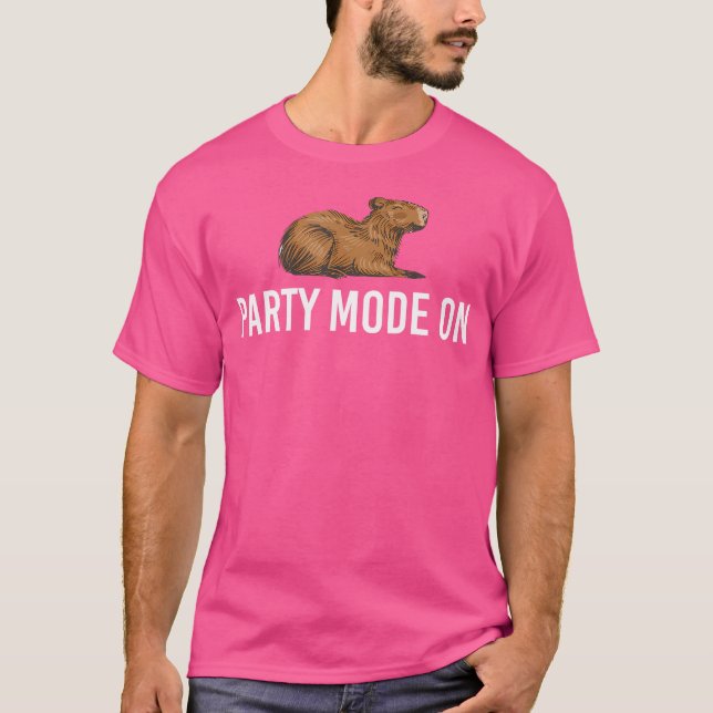 T-shirt Mode Fête Sur Funny Capybara (Devant)