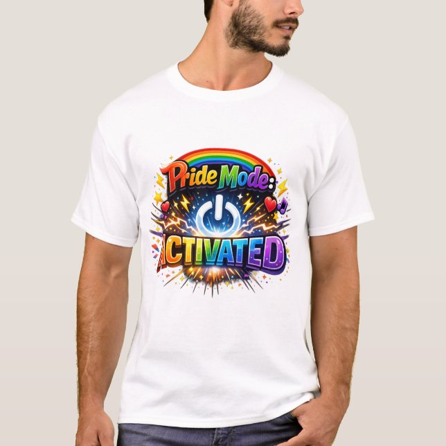 T-shirt Mode Fierté : Activé (Devant)
