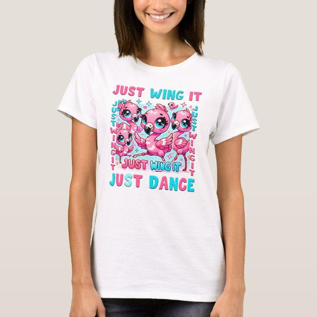 T-shirt Mode Flamant rose Kawaii ! 🦩 (Devant)