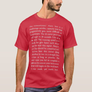 T-shirt Mode foncé Le FitnessGram Pacer Test script comple