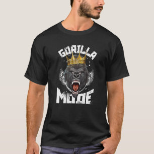 T-shirt Mode Gorilla Motivation Bête Entraînement Roi Fitn