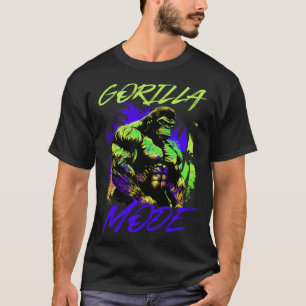 T-shirt Mode Gorilla Motivation Bodybuilding Beast Gym Wor