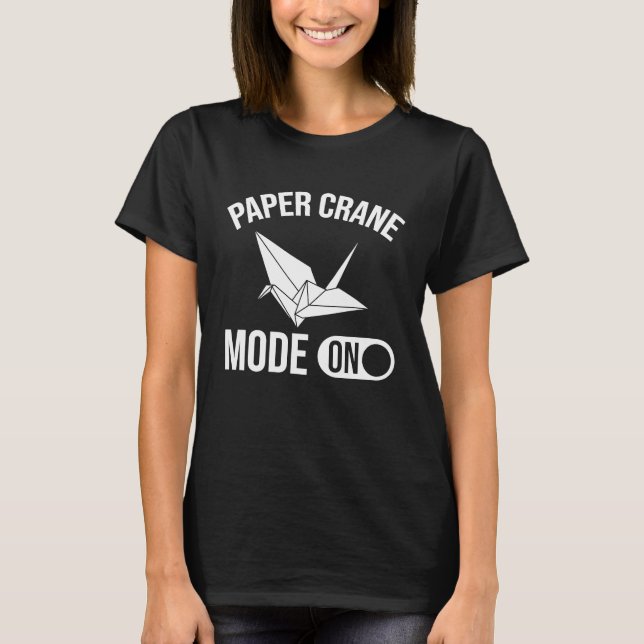 T-shirt Mode Grue Papier Sur Origami 1 (Devant)
