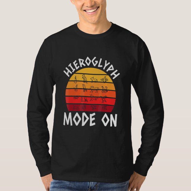 T-shirt Mode Hiéroglyphe Activé Pour Un Archéologue Égypti (Devant)