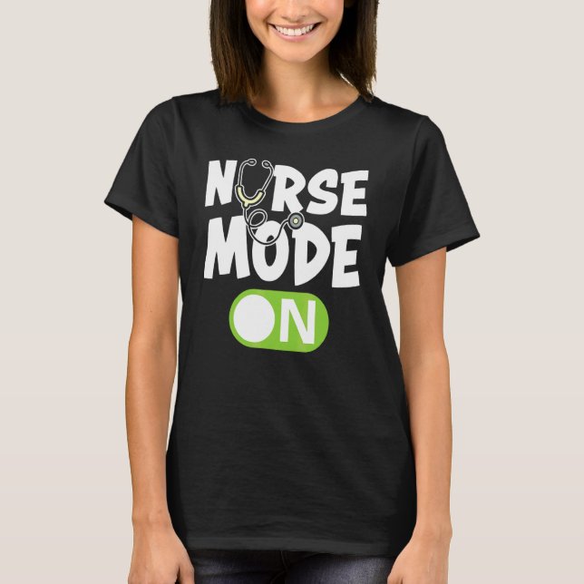 T-shirt Mode Infirmière Activée Vie Infirmière Rn Journée  (Devant)
