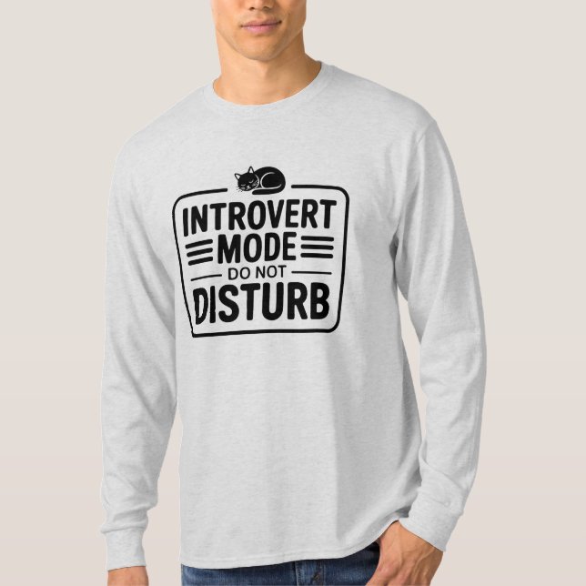 T-shirt Mode Introverti Ne Pas Déranger Typographie Minima (Devant)