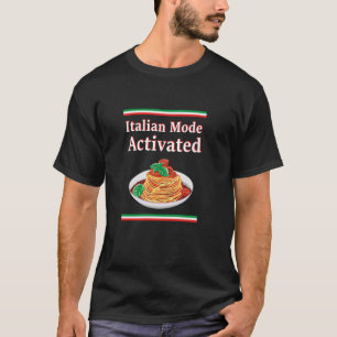 T-shirt Mode Italien Activé Drapeau de l'Italie Cuisine It