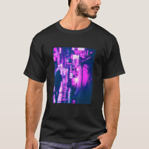 T-shirt Mode japonaise Glitch Cyberpunk Tokyo Streetwear