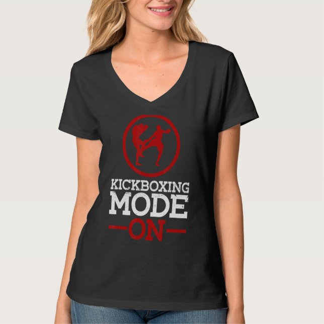 T-shirt Mode Kickboxing On Material Arts Kickboxing Kickb (Devant)
