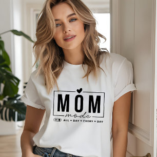 T-shirt Mode Maman Drôle Simple Moderne Typographie De Scr