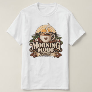 T-shirt Mode Matin Café Amour Vintage Café