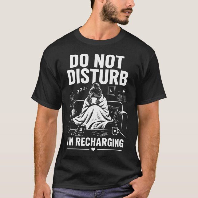 T-shirt Mode Ne Pas Déranger Introverti (Devant)