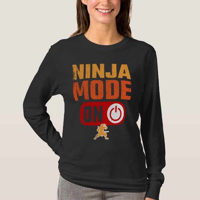 T-shirt Mode Ninja Sur Warrior Funny (Devant)