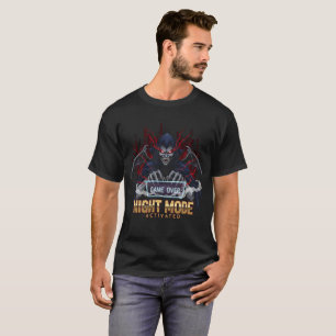 T-shirt Mode nuit Activé Vampire Gamer Shirt Funny G