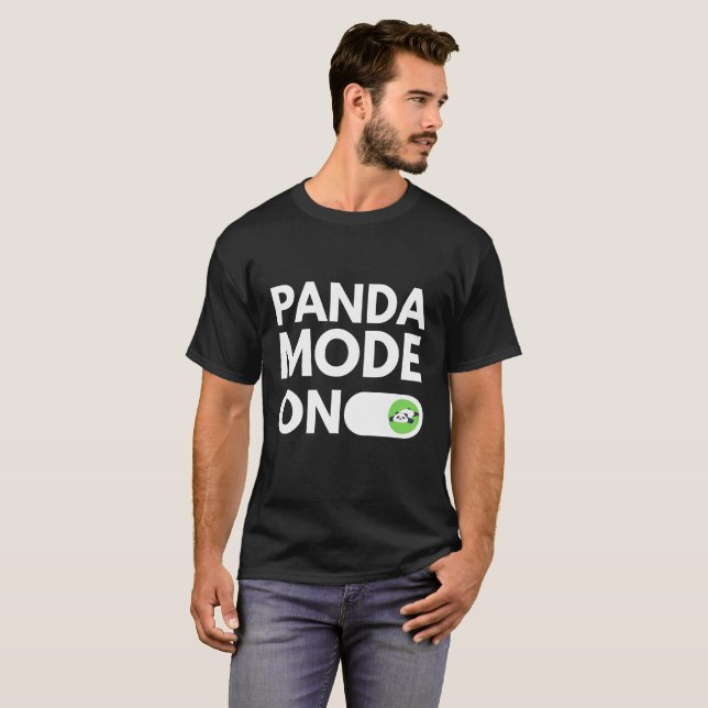 T-shirt Mode Panda Activé Interrupteur à Bascule Animal Mi (Devant entier)