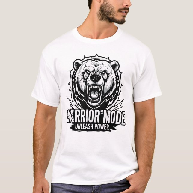 T-shirt Mode Panda Guerrier – Design Mignon Mais Puissant (Devant)