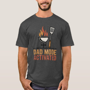 T-shirt Mode Papa Activé Blague du Roi du BBQ