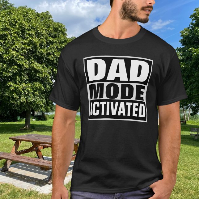 T-shirt Mode Papa Activé Gras Noir Blanc (Créateur téléchargé)