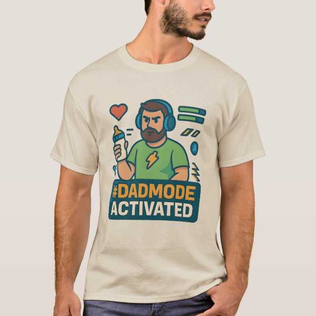 T-shirt Mode Papa Activé – La Vie de Super Papa (Devant)