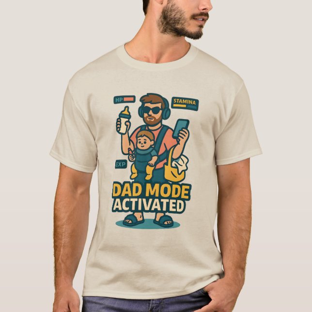 T-shirt Mode Papa Activé - Parenting Style Joueur (Devant)