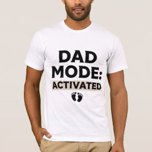 T-shirt Mode Papa Drôle Activé Nouveaux Pieds de Bébé Papa