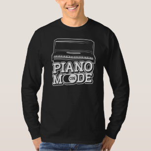 T-shirt Mode Piano Sur Le Lecteur Clavier De Instrument Mu
