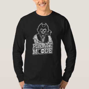 T-shirt Mode Pirate Sur Océan Pirate Navire Drapeau Capita