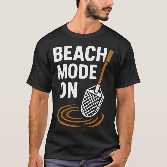 T-shirt Mode Plage Sur Aventure de Détection de Métaux (Devant)