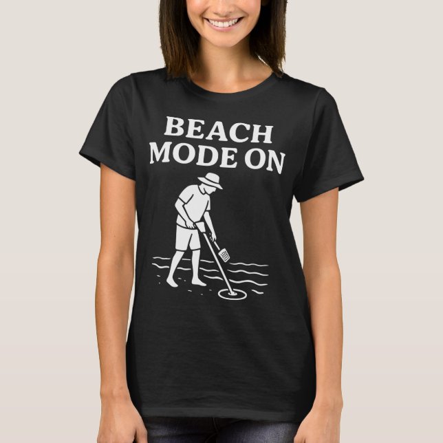 T-shirt Mode plage sur la détection de métaux aventure amu (Devant)