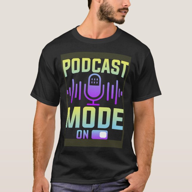 T-shirt Mode Podcast Sur Podcaster Podcasting Intervieweur (Devant)