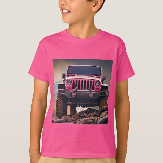 T-shirt Mode pour bébé Garçon auto imprimé tishirt design (Devant)