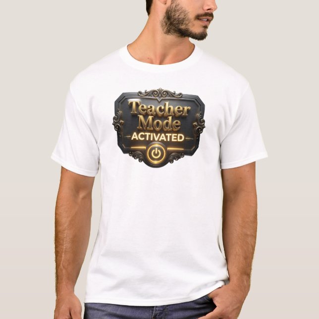 T-SHIRT MODE PROFESSEUR ÉLÉGANT ACTIVÉ CONÇU PAR UN HOMME (Devant)