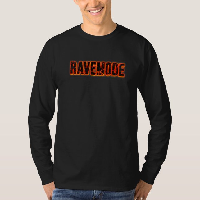 T-shirt Mode Rave Techno Acide En Feu Ravemode Lava Raveur (Devant)