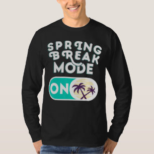 T-shirt Mode Saut Printemps Sur Les Vacances PalmTree Rela