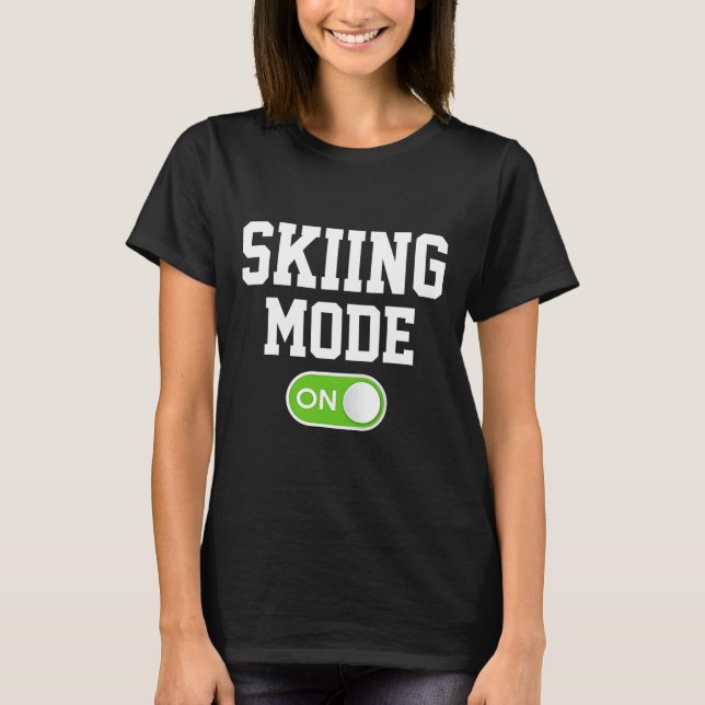 T-shirt Mode Ski Sur Funny Skier (Devant)