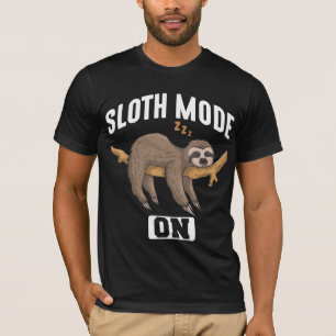 T-shirt Mode Sloth Sur Un Animal Relaxant Lent Et Lent