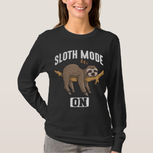 T-shirt Mode Sloth Sur Un Animal Relaxant Lent Et Lent