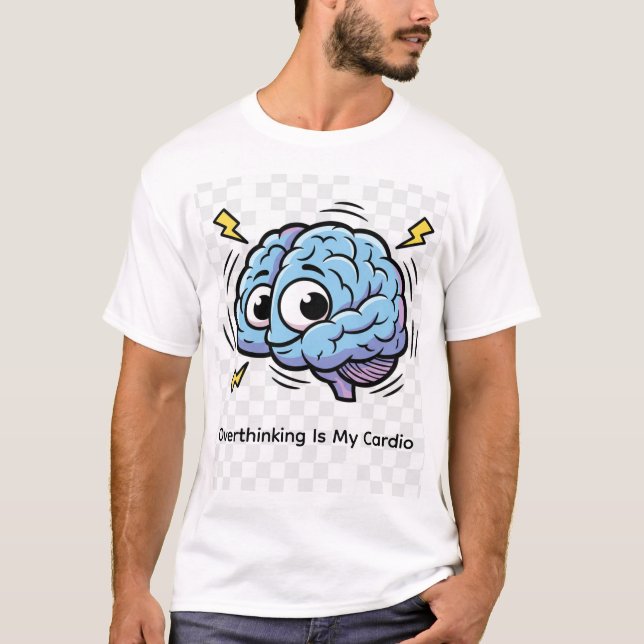 T-shirt Mode Suranalyse Activé | Cerveau Drôle et Fébrile (Devant)