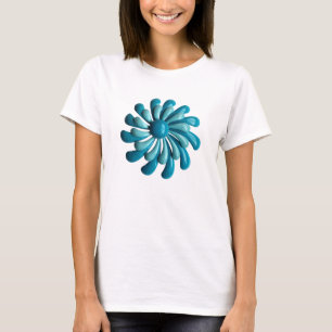 T-shirt Mode tendance MOD Blue Hippie Daisy des années 60