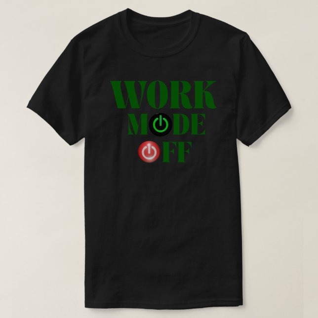 T-shirt Mode Travail Désactivé Bouton de Puissance de Bure (Design devant)