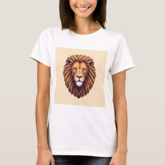 T-shirt Mode un emblème de lion géométrique pour un soutie