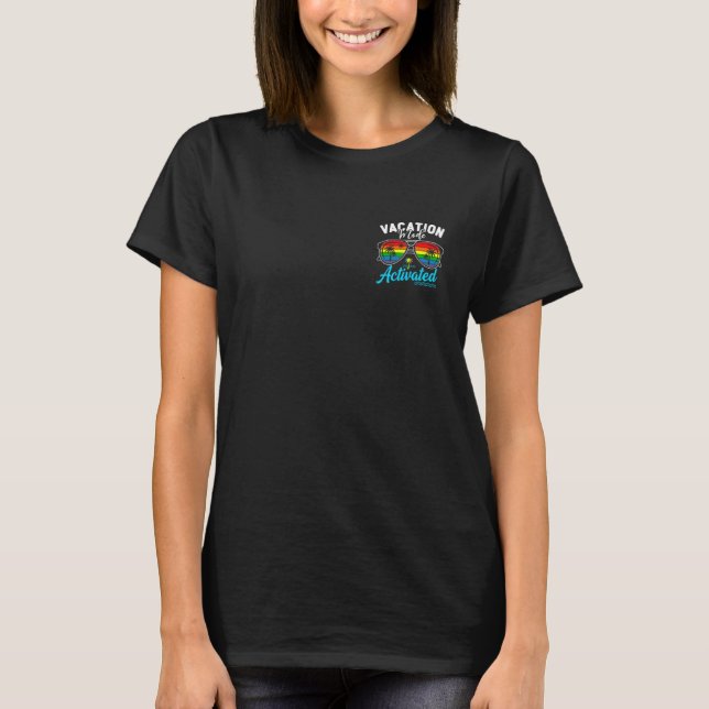 T-shirt Mode Vacances Activé Palmier Plage Été (Avant & (Devant)