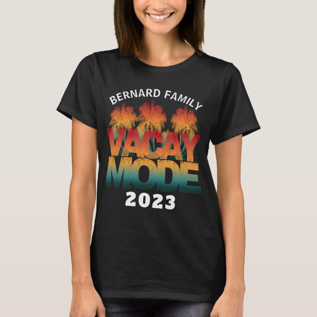 T-SHIRT MODE VACANCES FAMILIALES  (Devant)